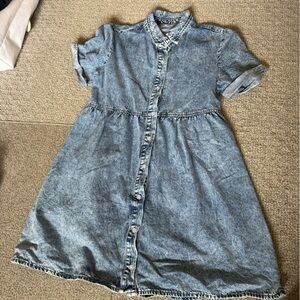 Denim Button-Up Dress